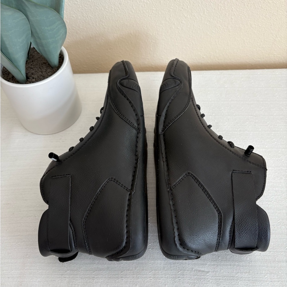 L.Deck Black Faux Leather High-Top Sneakers Men’s EU42 US9 - Picture 10 of 15